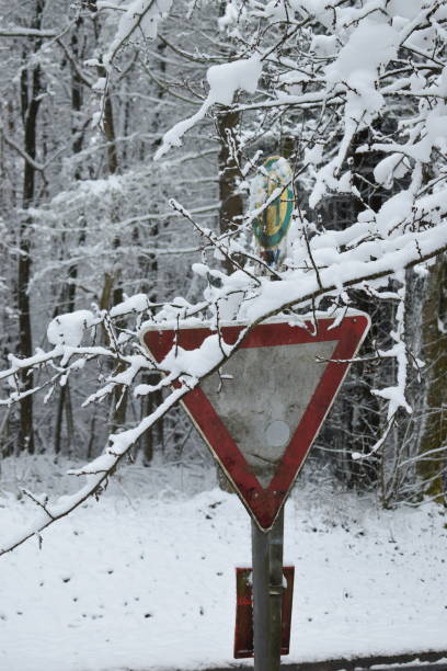istock traffic sign in snow 1296846201
