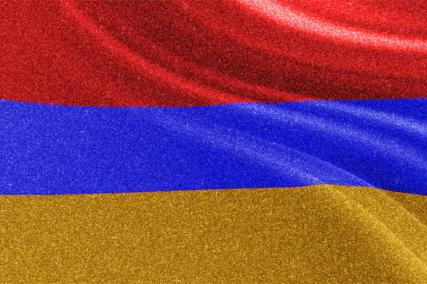 Armenia glitter flag, national flag, glittering flag sparkle background