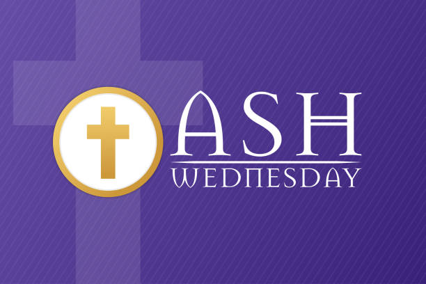 ilustrações de stock, clip art, desenhos animados e ícones de ash wednesday. holiday concept. template for background, banner, card, poster with text inscription. vector eps10 illustration. - quarta feira de cinzas