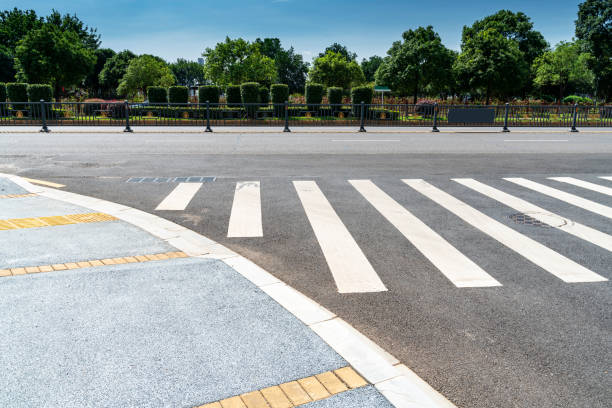 istock Empty urban road and buildings in China 1296854478