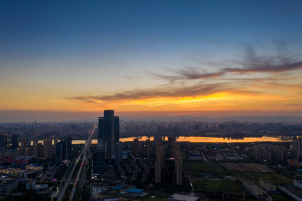 istock Sunset in the city in China 1296854759