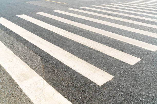 istock Zebra crossing on outdoor road 1296856050