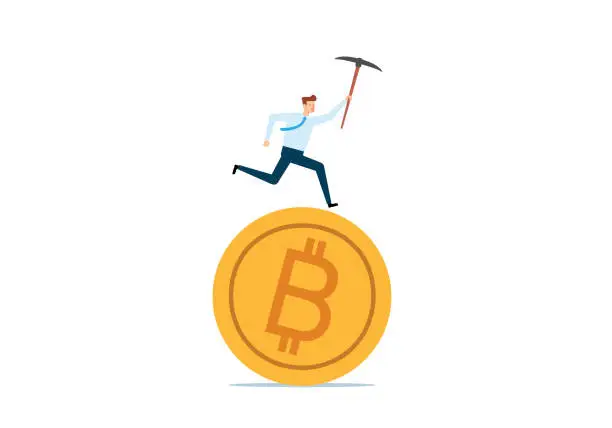 Vector illustration of Bitcoin