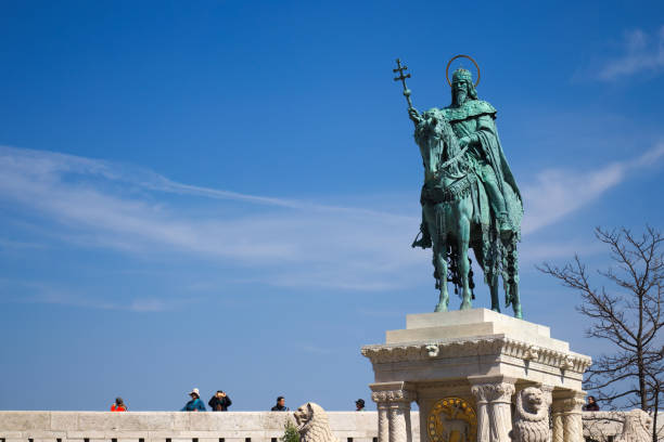statue of statesman Jacob van Artevelde (1290-1345) on the Vrijdagmarkt in Ghent. The statue was created in 1863 by Belgian sculptor Pieter De Vigne (1812-1877); Ghent, Belgium