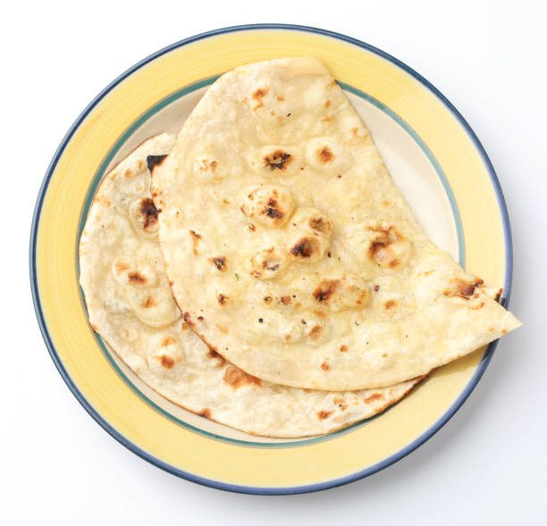 istock Indian cuisine - Tandoori Roti whole wheat flat bread 1296859768