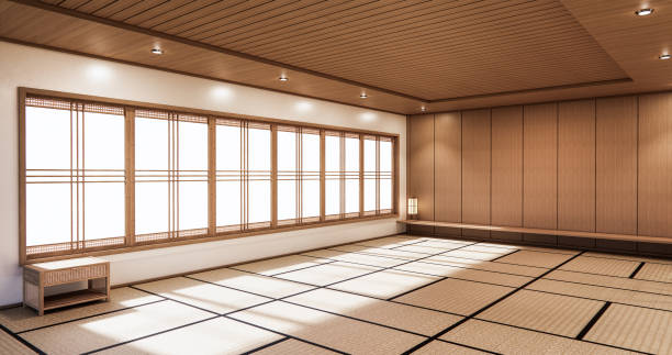 istock The Minimal room japanese style design.3D rendering 1296862026