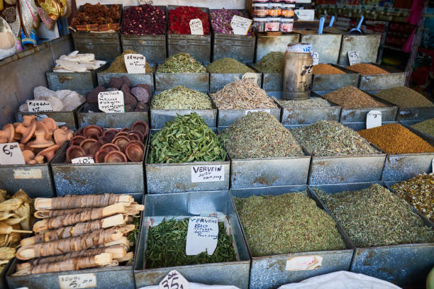 istock Dried Herbs and Tea in Moroccan Shop 1296862507