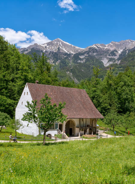 スイス・ブリエンツのスイス野外博物館。 - swiss culture european alps house brienz ストックフォトと画像