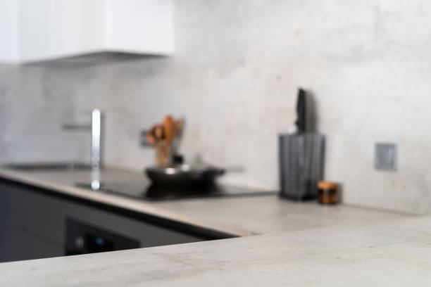 istock Modern kitchen in apartment with new interior 1296863336