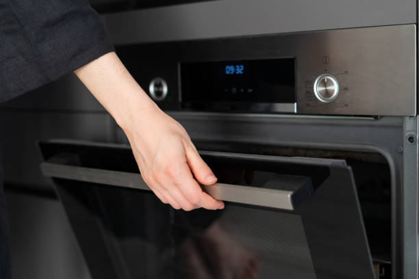 istock Modern kitchen in apartment with new interior 1296863351