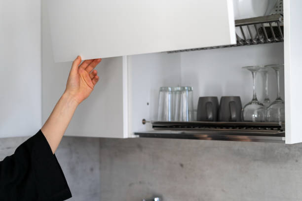 istock Modern kitchen in apartment with new interior 1296863352