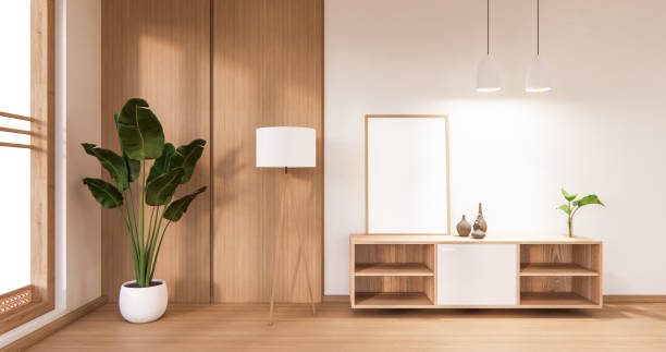 istock The frame on cabinet in modern living room, 3d rendering 1296864285