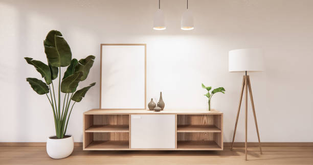 istock The frame on cabinet in modern living room, 3d rendering 1296864426