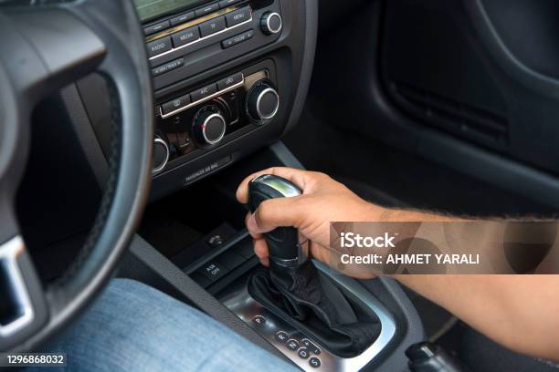 Hand On Gearshift Stick Stock Photo Stock Photo - Download Image Now - Automatic Gearshift, Car, Automatic
