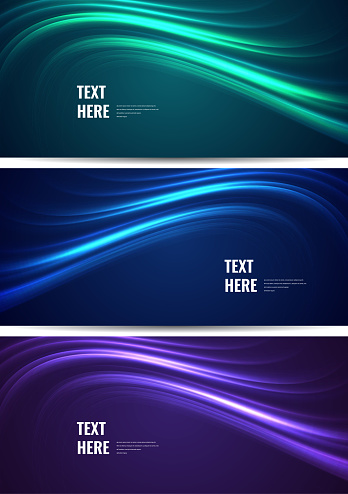 Bright colored wave banners collection with a space for your text. EPS 10 vector illustration, contains transparencies. High resolution jpeg file included.     (300dpi)
