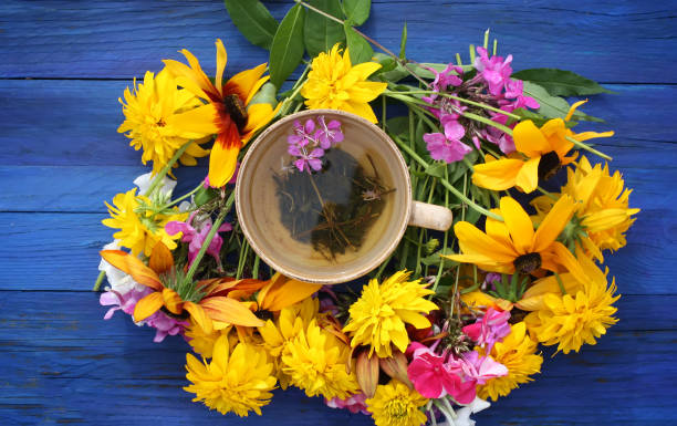 istock Healthy herbal tea with medical herbs. 1296870799