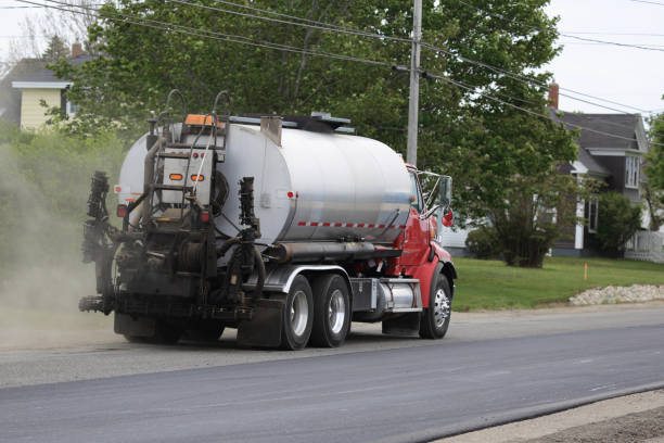 istock Paving equipment truck tanker 1296871350