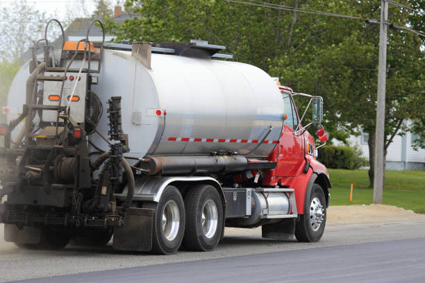istock Paving equipment truck tanker 1296871424