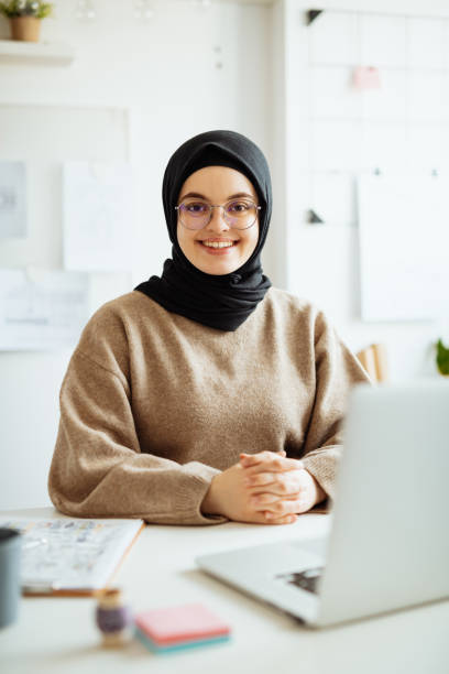 istock Middle Eastern woman studying online during coronavirus pandemic 1296872728