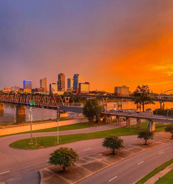 istock Summer Sunset Over The City 1296874991