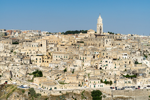 View of the famous Sassi di Matera, UNESCO World Heritage Site, Basilicata, Italy