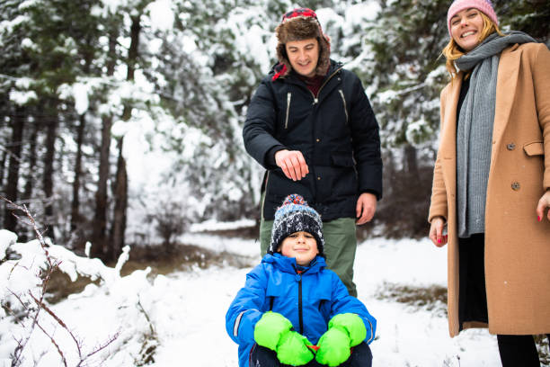 istock Happy family winter 1296878441
