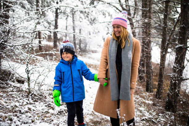 istock A family walk in winter 1296878460