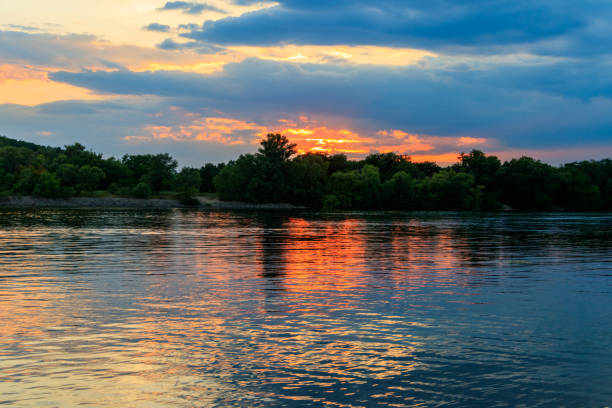 istock View of the Dnieper river at sunset 1296879197