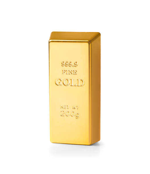 istock Gold bar isolated on white background. 1296882346