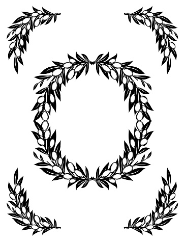 Olive Branches Frames With Room For Text