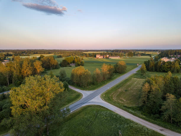 istock summer fields forests and roads in countryside view from above drone image 1296888112