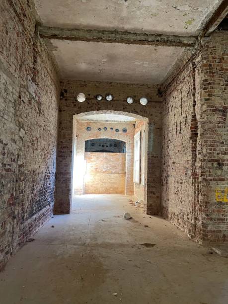 istock a walkway in an abandoned hospital 1296890608