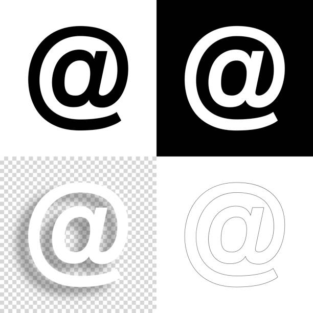 ilustraciones, imágenes clip art, dibujos animados e iconos de stock de en. icono para el diseño. fondos en blanco, blanco y negro - icono de línea - @