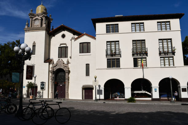 Plaza Methodist Church in Los Angeles Plaza Historic District Los Angeles, CA, USA - October 10, 2019: La Plaza Methodist Church in the Los Angeles Plaza Historic District. The church houses the Museum of Social Justice. methodist stock pictures, royalty-free photos & images