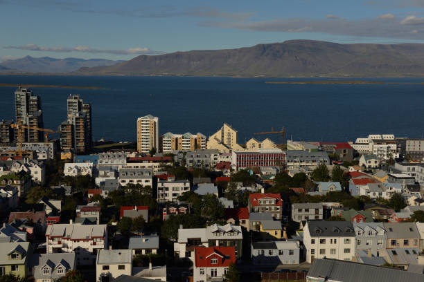 istock Rooftops panorama of Reykjavik 1296895239