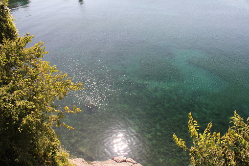 Bartin, Turkey-September 15, 2012: A Section From The Sea In Amasra, Shot From Above, Algae Are Visible.