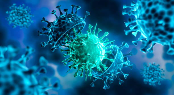 illustrazione di corona virus covid-19 - genetic mutation foto e immagini stock