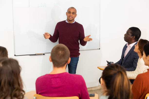 istock Coach conducts business training at university 1296899026