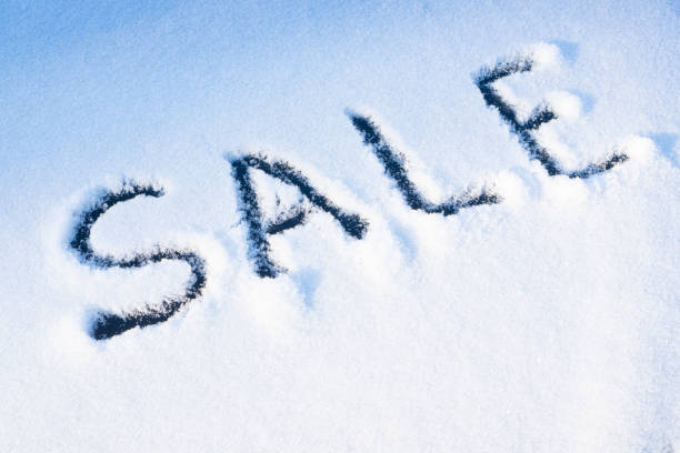 istock Winter sale concept with text Sale on the snow surface 1296899268