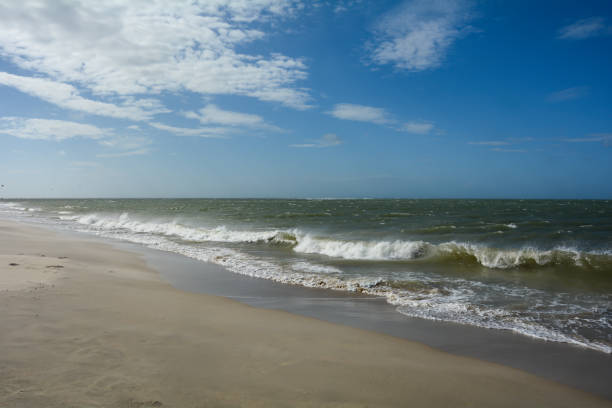 istock Sea and waves with  sand beach and blue sky 1296899784