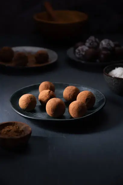 A plate of vegan energy balls