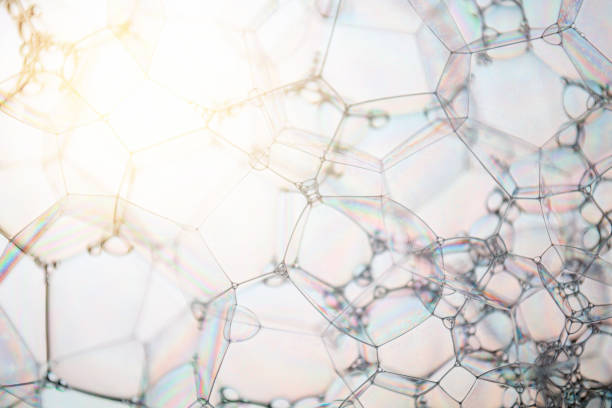 istock Abstract background and texture of white bubbles 1296908153