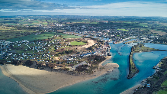 Photo of a winters afternoon over a cornish town called hayle.