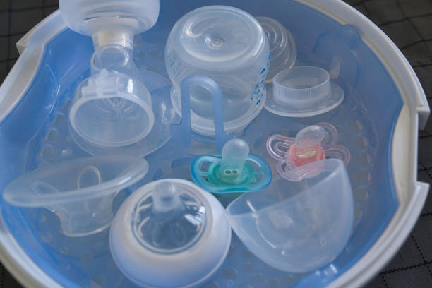 istock Baby goods in a disinfectant container 1296910809
