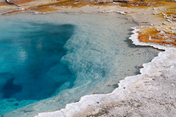 istock Blue geyser pool at Lower Geyser Basin 1296918302