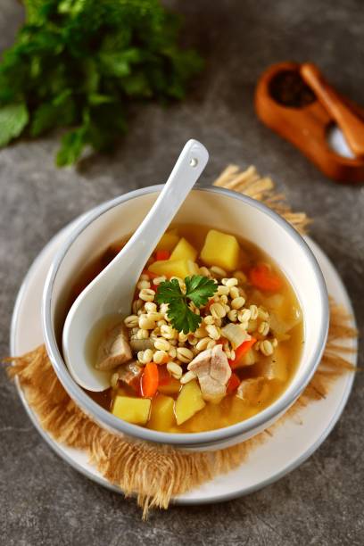 istock Healthy sprouted mung bean soup 1296922539