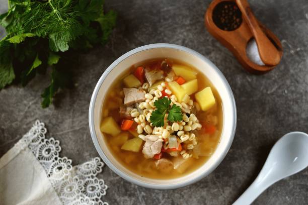 istock Healthy sprouted mung bean soup 1296922542