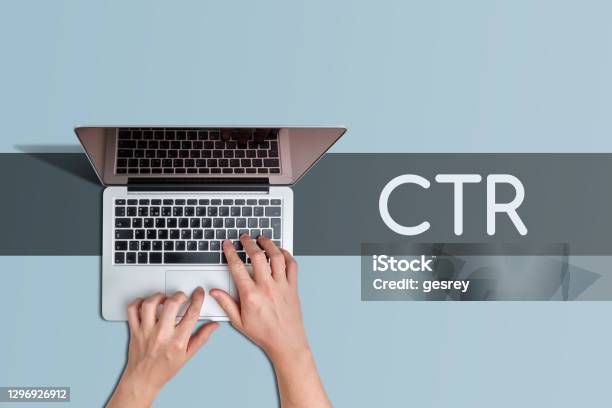 Click Through Rate Ctr Metric For Marketer Stock Photo - Download Image Now - Visit, Web Page, Acronym
