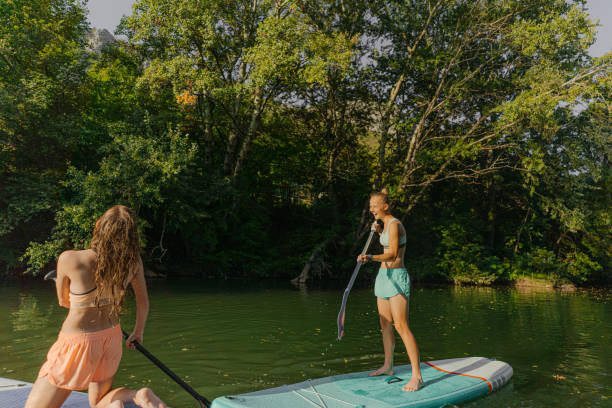 istock Stand up paddling with my best friend 1296935675