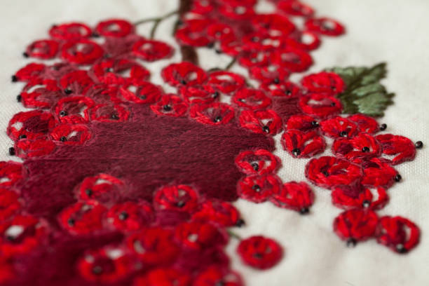 istock Couture embroidery of mountain ash. 1296938470